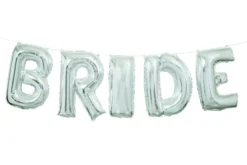 Ballongbanner - "BRIDE" - Sølv