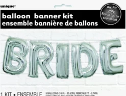 Ballongbanner - "BRIDE" - Sølv