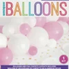 Ballongbue til Bord - Rosa & Hvit