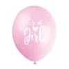Ballonger Assortert - "it's a Girl" Rosa