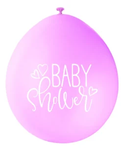 Ballonger - "Baby Shower" - Rosa og Hvit
