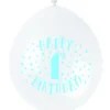 Ballonger - Første Bursdag - Blå og Hvit