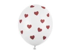 Ballonger  - Hvit & Røde Hjerter