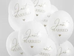 Ballonger - "Just Married" - Hvit