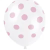 Ballonger med Prikker - Hvit og Rosa