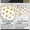 Ballonger med Prikker - Hvit og Gull