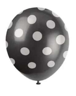 Ballonger med Prikker - Svart