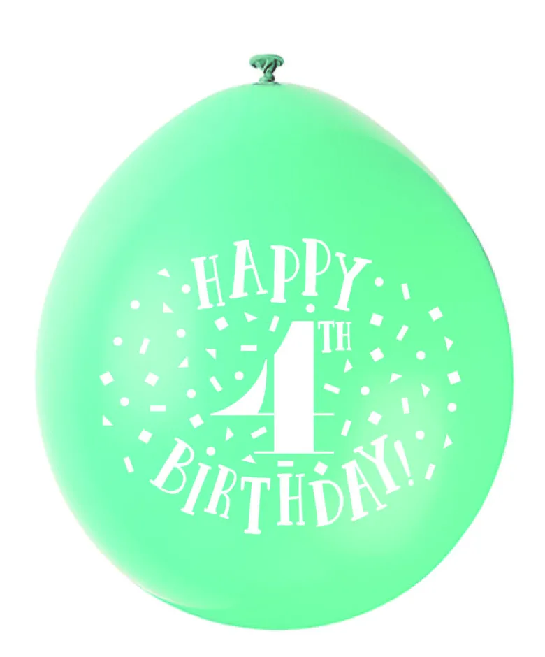 Ballonger - 4 År "Happy 4th Birthday"