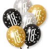 Ballonger - 18 År - Sort & Sølv