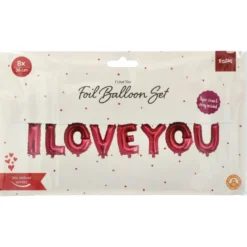 Ballongord - I LOVE YOU - Red Ombre