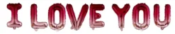 Ballongord - I LOVE YOU - Red Ombre