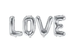 Ballongord - LOVE - Sølv