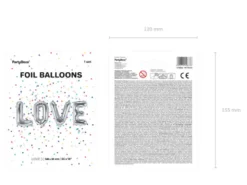 Ballongord - LOVE - Sølv