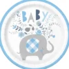 Blue Floral Elephant