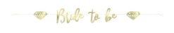 Bokstavbanner - Bride to be - Gull