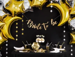 Bokstavbanner - "Bride to Be" - Gull
