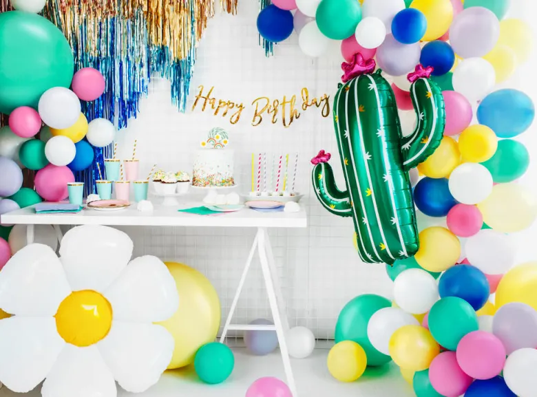Bokstavbanner - "Happy Birthday" - Gull