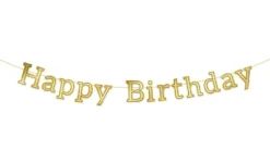 Bokstavbanner "Happy Birthday" - Glossy