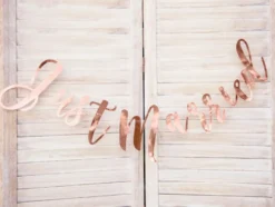 Bokstavbanner - Just Married - Rosegull