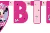 Bokstavbanner - Minni - "Happy Birthday"
