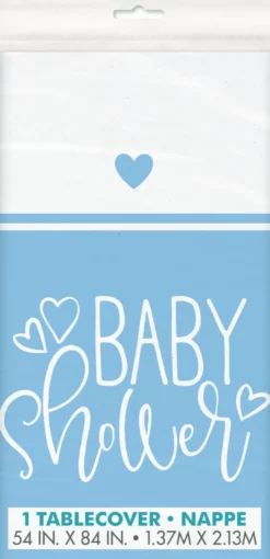 Bordduk Plast - Baby Shower Blue Hearts