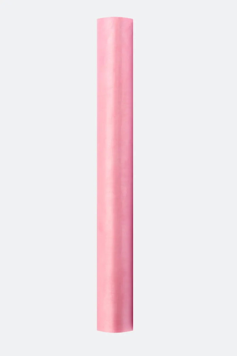 Bordløper - Organza - Lys Rosa Tekstil