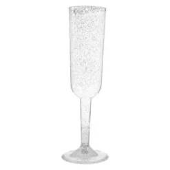 Champagneglass - Glitter Sølv