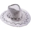 Cowboyhatt - Sølv med paljetter