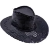 Cowboyhatt - Sort med paljetter
