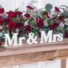 Dekorasjon "Mr & Mrs" - Hvit