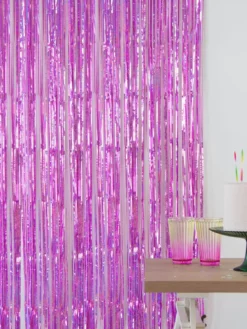Dørgardin - Frynset - Sparkling Pink
