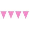 Flaggbanner - Glitter Rosa - Papp
