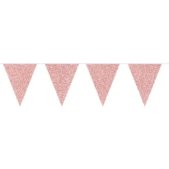 Flaggbanner - Glitter Rosegull - Papp
