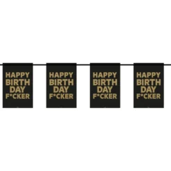 Flaggbanner - Happy Birthday F*cker