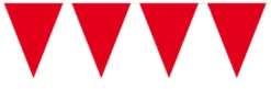 Flaggbanner - Rød - Plast