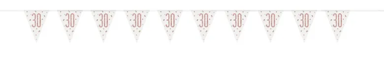 Flaggbanner - 30 År - Rosegull