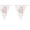 Flaggbanner - 40 År - Rosegull