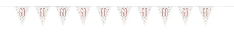 Flaggbanner - 60 År - Rosegull