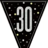 Flaggbanner - 30 År - Sort & Sølv
