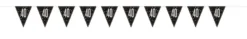 Flaggbanner - 40 År - Sort & Sølv