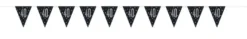 Flaggbanner - 40 År - Sort & Sølv