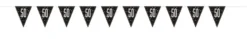 Flaggbanner - 50 År - Sort & Sølv