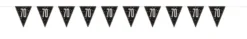 Flaggbanner - 70 År - Sort & Sølv