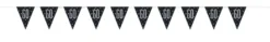 Flaggbanner - 60 År - Sort & Sølv