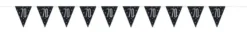 Flaggbanner - 70 År - Sort & Sølv