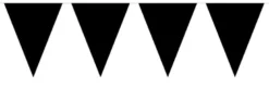 Flaggbanner - Sort - Plast