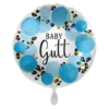 Folieballong - "Baby Gutt" - Blå Prikker