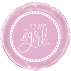Folieballong - Baby Shower Pink Hearts