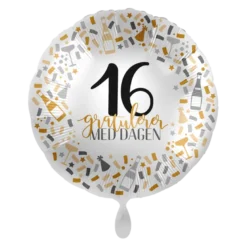 Folieballong - Gratulerer - 16 År