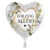 Folieballong Hjerte - For Evig og Alltid